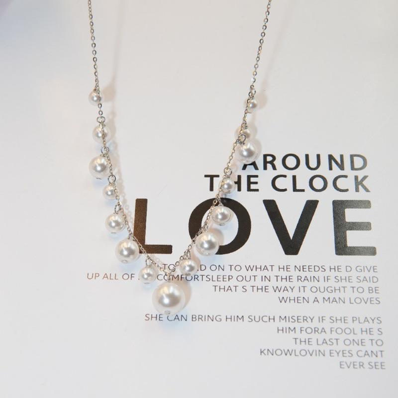 S925 Sterling Silver Starry Sky Pearl Necklace - Fashionable, Versatile Clavicle Chain 925 Silver