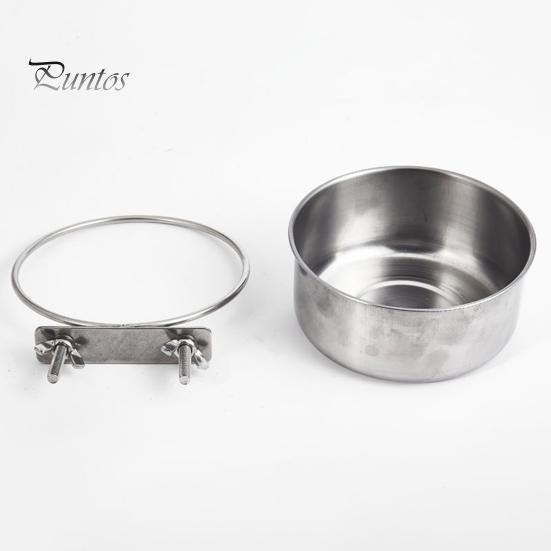 1/2 stk. Mateskål for små fuglebur med klemme i rustfritt stål Vannmatskål til kjæledyrmater Coop-tilbehør til papegøye-kakefugl-ara dvergpapegøyer