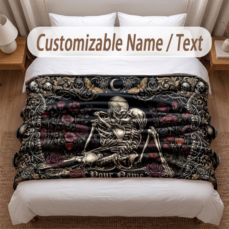 Other Similar Designs Theme Soft Blanket Personalized Custom Name Text Print Warm Blanket Home Sofa Bedroom Decor