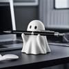 Cute Ghost Pen Holder Resin Desktop Organizer for Office & Home Halloween Decor Creative Gift Funny Stationery Stand Study