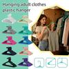 Plastic Clothes Hangers with Side Hooks for Adult Clothing Durable Non-Marking Hanger Suitable for Pants Storage and Closet Organization