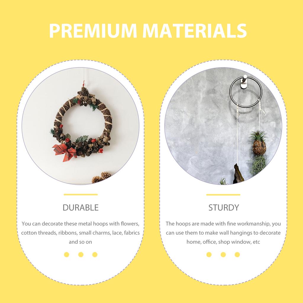 12 Stück Girlande Pentagramm Eisenkreis Metallreifen für Basteln DIY Kranzringe Zubehör Traumfängerförmig