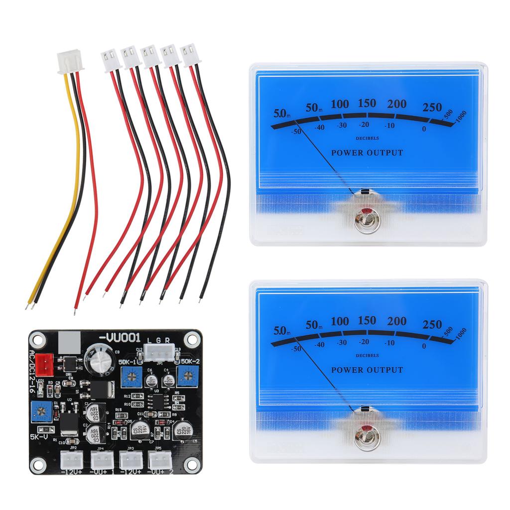 TS DB90A L 2PCS VU Meter Sound Level Meter Driver Board with Backlight for DIY Recording Studio