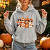 Women's Hoodie Hello Fall Cat Graphic Cozy Season Pumpkin Kitten Sweatshirt Autumn Coffee Lover Gift Top Winter Clothes Women