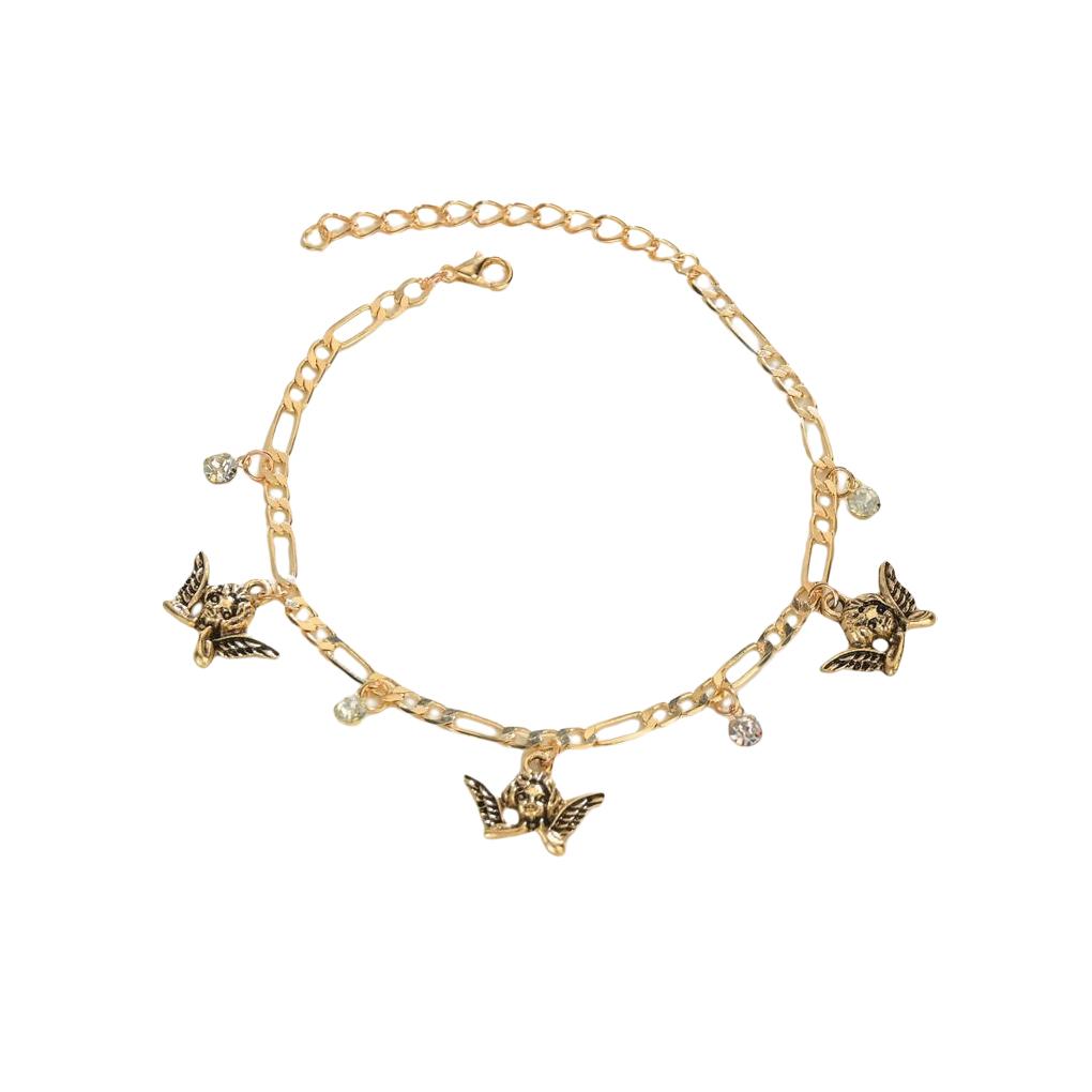 

Браслеты на ногу Стразы Ангел Украшение для стопы Универсальный модный аксессуар Орнамент День святого Валентина Браслеты на щиколотку для женщин девушек