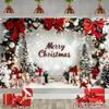 Premium Merry Christmas Wall Tapestry Polyester Xmas Holiday Banner Decoration Festive Snow Scene Art for Home Party Room Accent