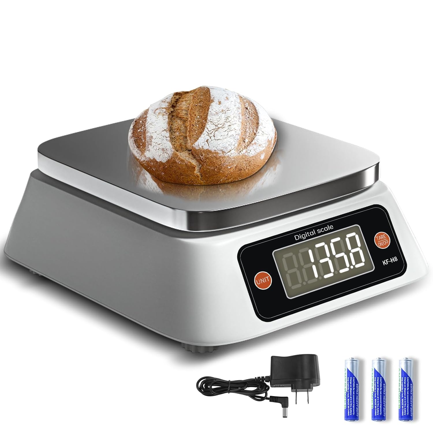 Food Scale Digital Scale Kitchen Scales Digital Weight, YONCON Baking Scale for Bakers, Candle Making or Soap Making with Stainless Steel Large