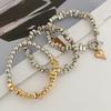 3Pcs/Set Irregular CCB Stone Chain Bracelets Jewelry Party Accessories Geometric Heart-Shaped Pendant Bracelet 2025 New