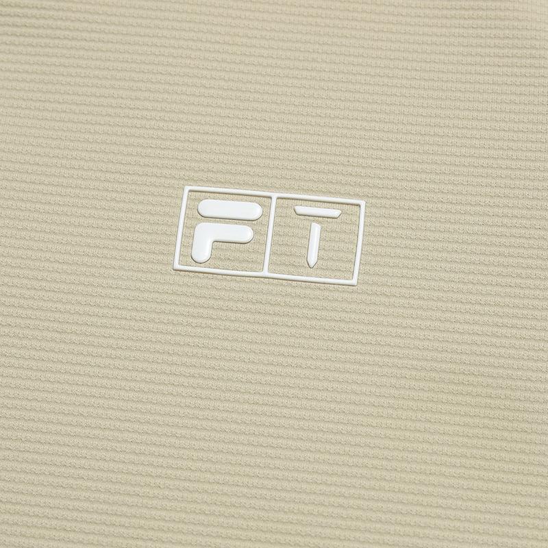 FILA Golf Series Simple Fashion Sports Comfortable Short Sleeve Polo Shirt Women tops Millet-Beige A11W615105FBG