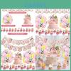 Farm Animal Birthday Party Banner And Balloon Decor Set With Paper Flags For Kids Celebration