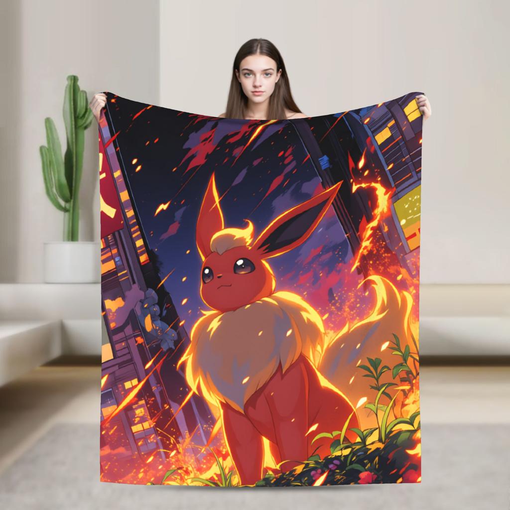 Flareon Blanket Quality Warm Soft Throw Blanket Winter Girls Boys Living Room Aesthetic Bedspread