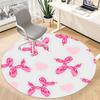 1pc Balloon Dogs Office Round Rug, Carpet for Office, Gaming, Lightweight Round Floor Mat yy260205053