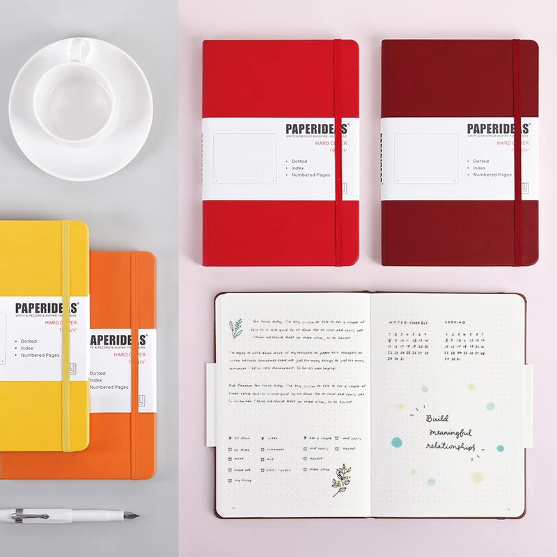 PAPERIDEAS A5 Hardcover Fog Notebook, (Grid, Blue)