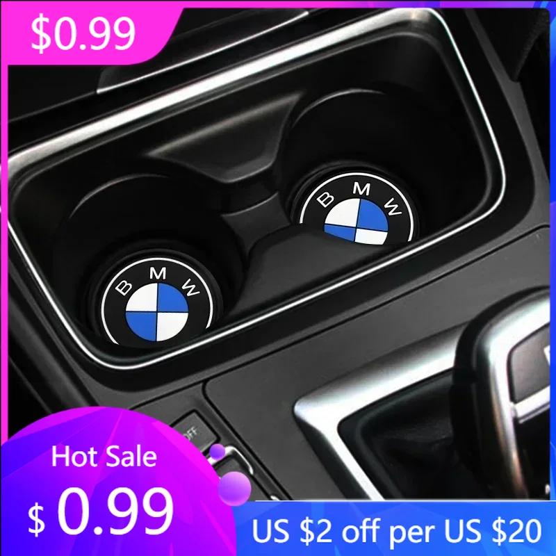 2025 Hot 2X Car Coaster Water Cup Bottle Holder Mat Anti-Slip Pad for BMW M E90 E91 E92 E93 M3 E60 E61 F10 F07 M5 E63 E64 Car Ac