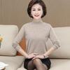 Cashmere Wool Half-High Collar Base Layer for Women, Plus Size & Warm, Ideal for Middle-Aged & Elderly Moms