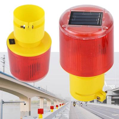 Waterproof Traffic Security Flash Signal Lamp LED Caution Light Solar Warning Light