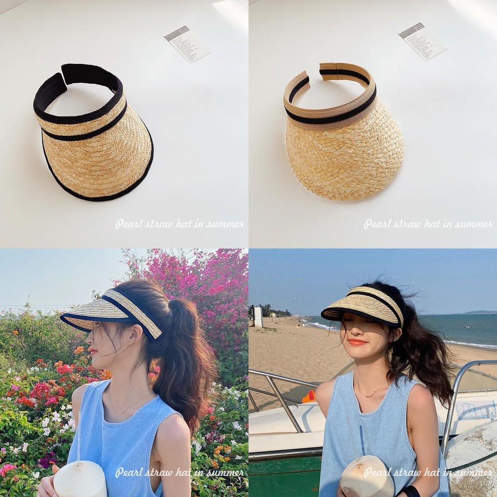 Top Open Chic Summer Uv Protection Sun Hat For Women Adjustable Cotton