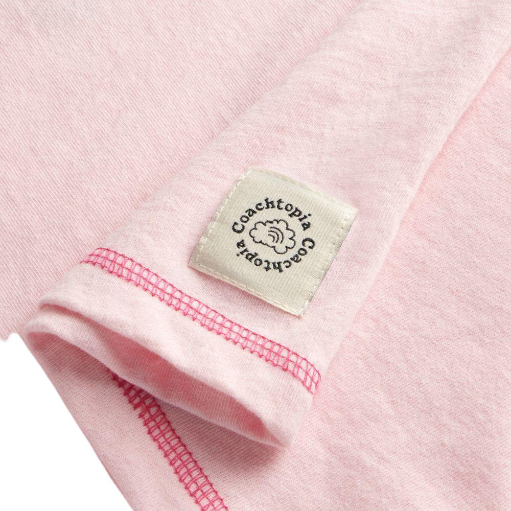 Coach Solid Color Printed Round Neck T-Shirt Unisex Tops Pink CS255-M05