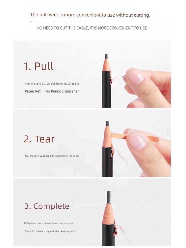 Line Drawing Eyebrow Pencil Hard Knife Suitable for Novice Bean Bag Waterproof for Swimming Only Light Color Classy Boys Big Brand