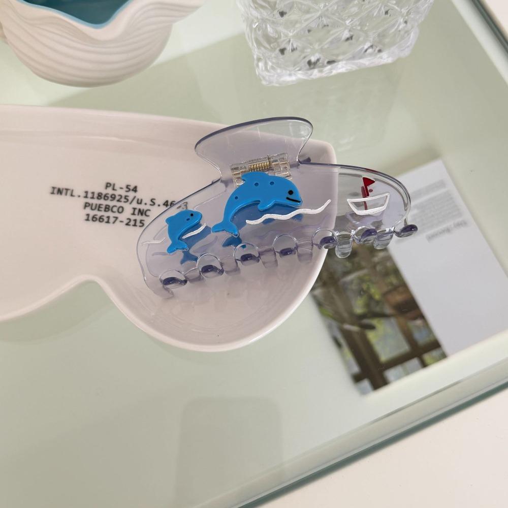 Cartoon Ocean Style Fish Hair Claw Starfish Fish Shape Grab Clip Acetate Shark Clip Headwear