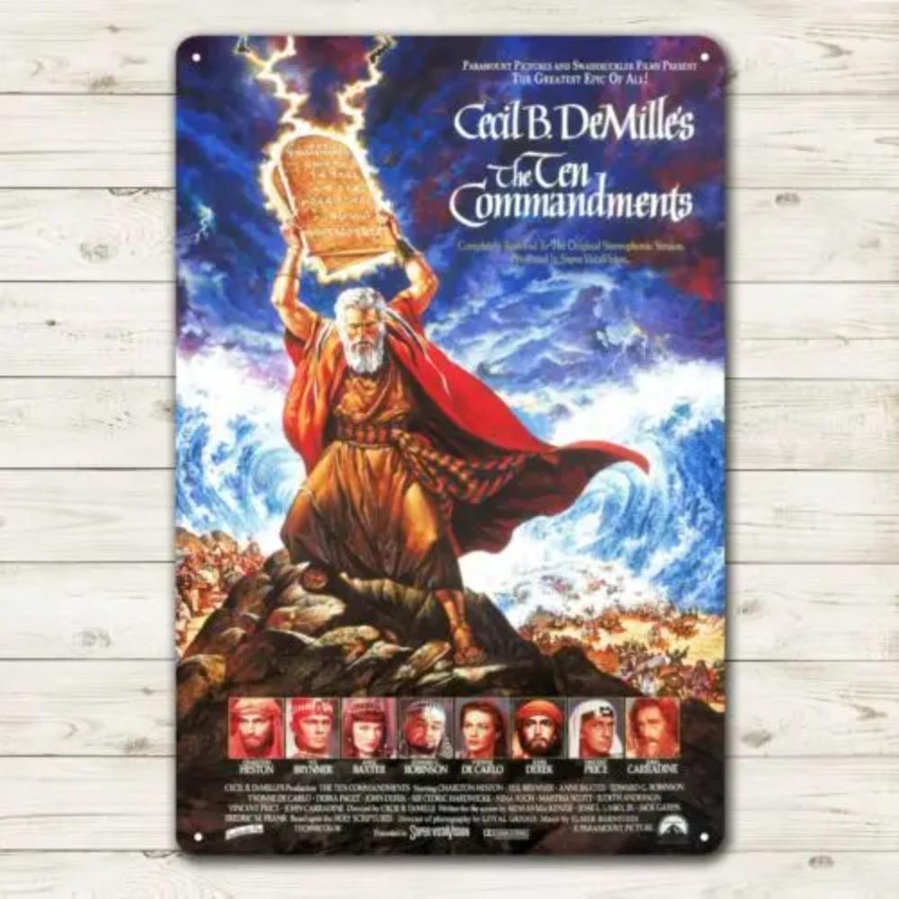 MovieCollectibleAlu x1 The Ten Commandments Movie Tin Sign  20x30cm Collectable Aluminum Metal Poster Wall Art Decor 20x30cm