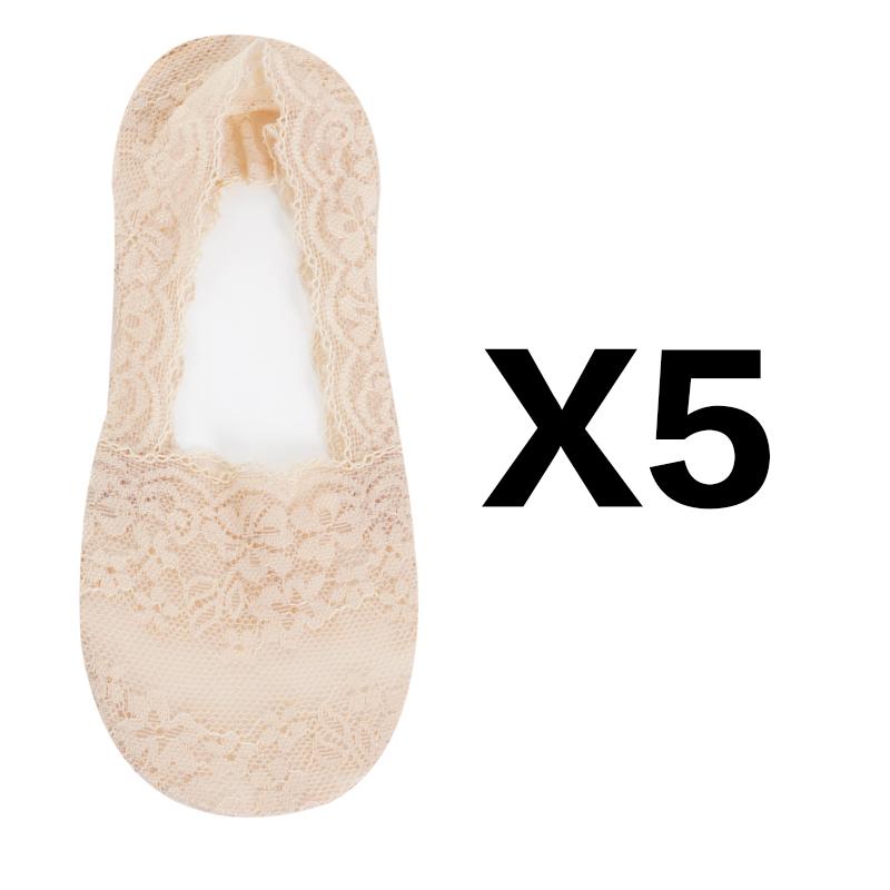 

5 пар летних женских носков, нескользящие дышащие кружевные невидимые носки, сексуальные нескользящие крутые тонкие носки, модные носки EUR35-39