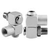 4 Pieces Aluminum 360 Degree Rotatable     Hose Adapter, Aluminum   Hose   Connector, 360 Degree  , Adapter Connector