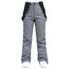 Youth Windproof and Waterproof Removable Elastic Waist Ski Pants, Unisex Winter Thickened Warm Pants