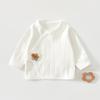 Newborn Half Back Top Baby Monk Collar Pure Cotton Spring Autumn Infant Wear Baby Clothes Top Kid Newborn