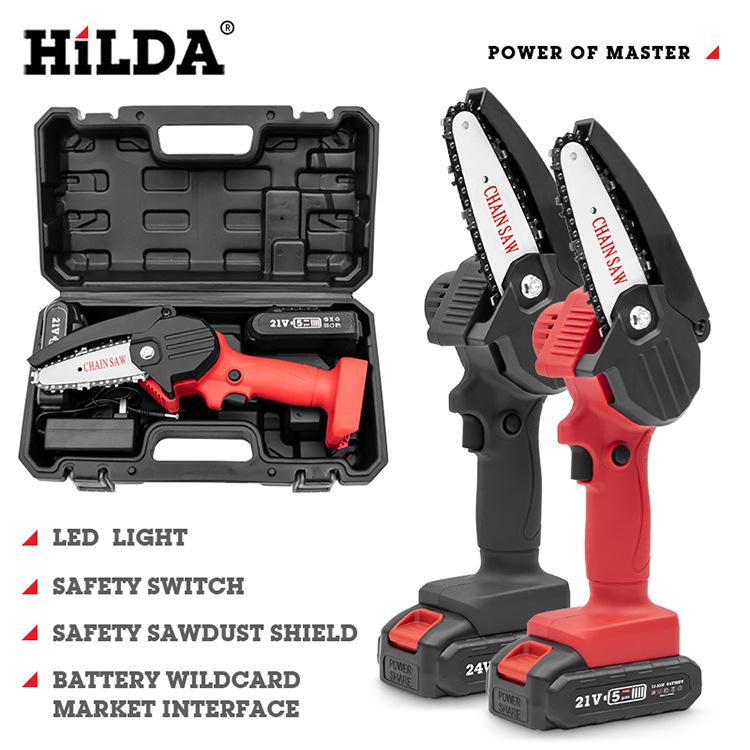 Rechargeable One-Handed Mini Electric Chainsaw for Woodworking and Gardening with Lithium Battery