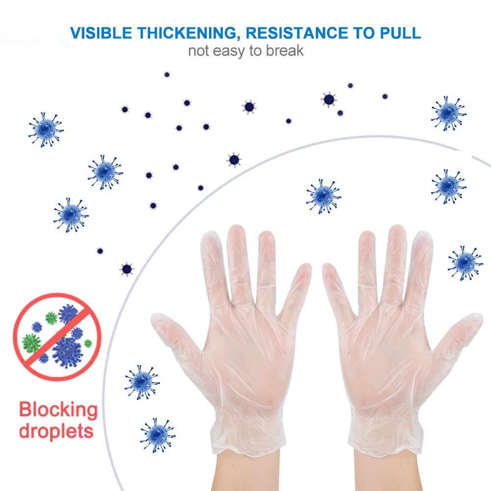 100pcs   Box Disposable Gloves PVC Protective Gloves for Workplace Outdoor