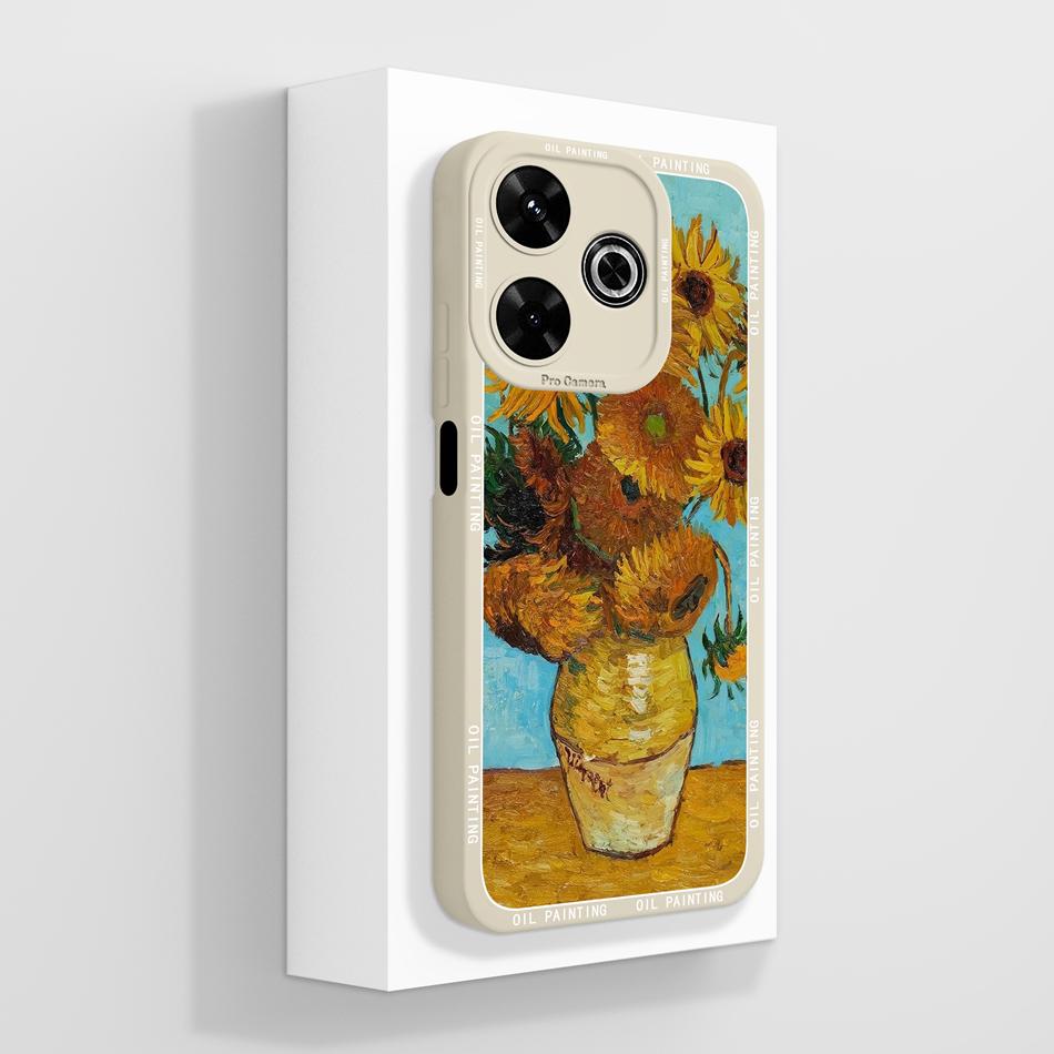 

For Redmi 13 4G Phone Case Cute Panda Back Cover For Xiaomi Redmi13 Liquid Silicone Soft Shockproof Camera Protection Funda Capa Redmi 13
