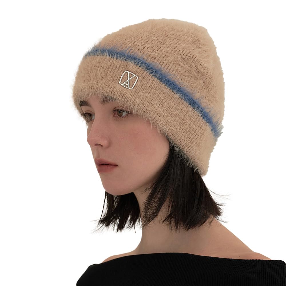 

VA Квадратная шапка-бини из ангоры бежевая бежевый