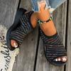 Open-toed, spot thick-soled autumn fish head casual sleeve fashion sandals low-heeled women's shoes origin large-size sports