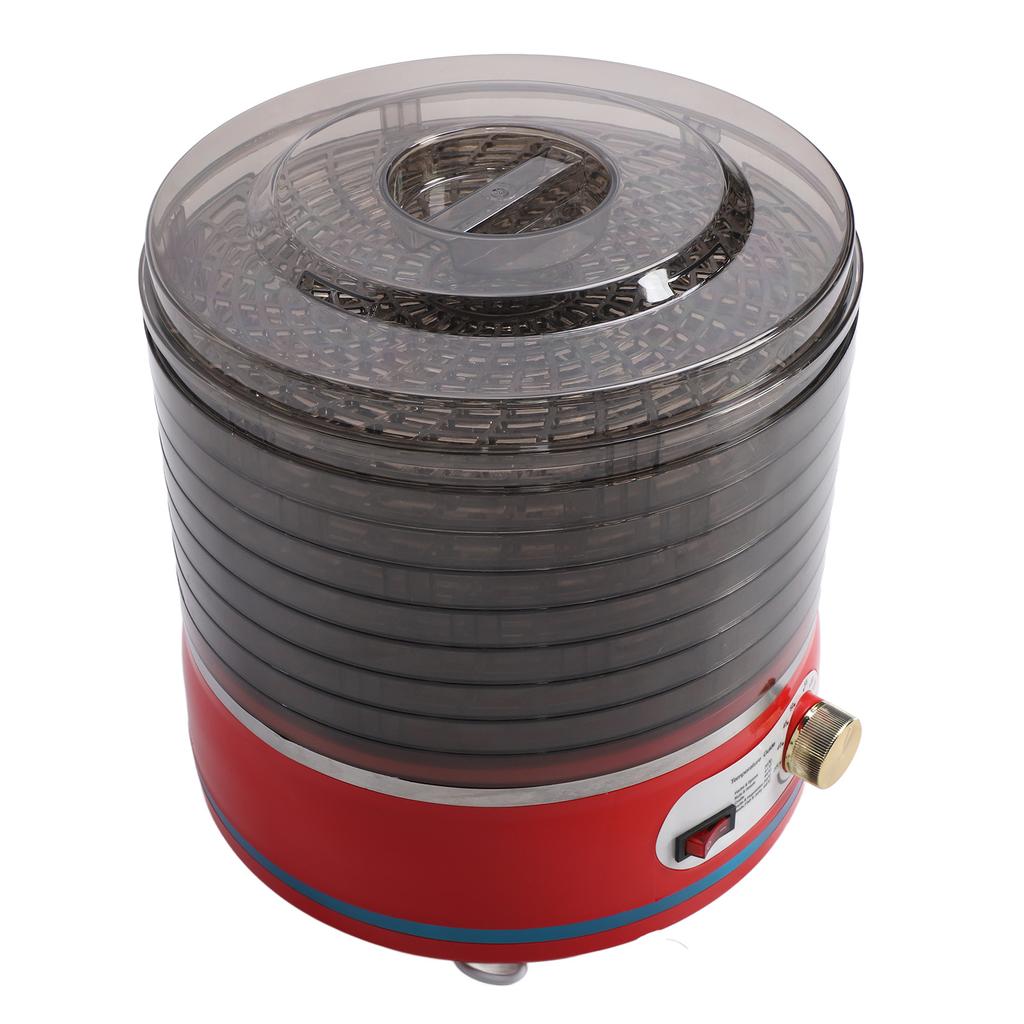Food Dehydrator Machine 8 Tray Red Electric Dehydrated Dryer Machine for Fruit Herbs Meat Veggies