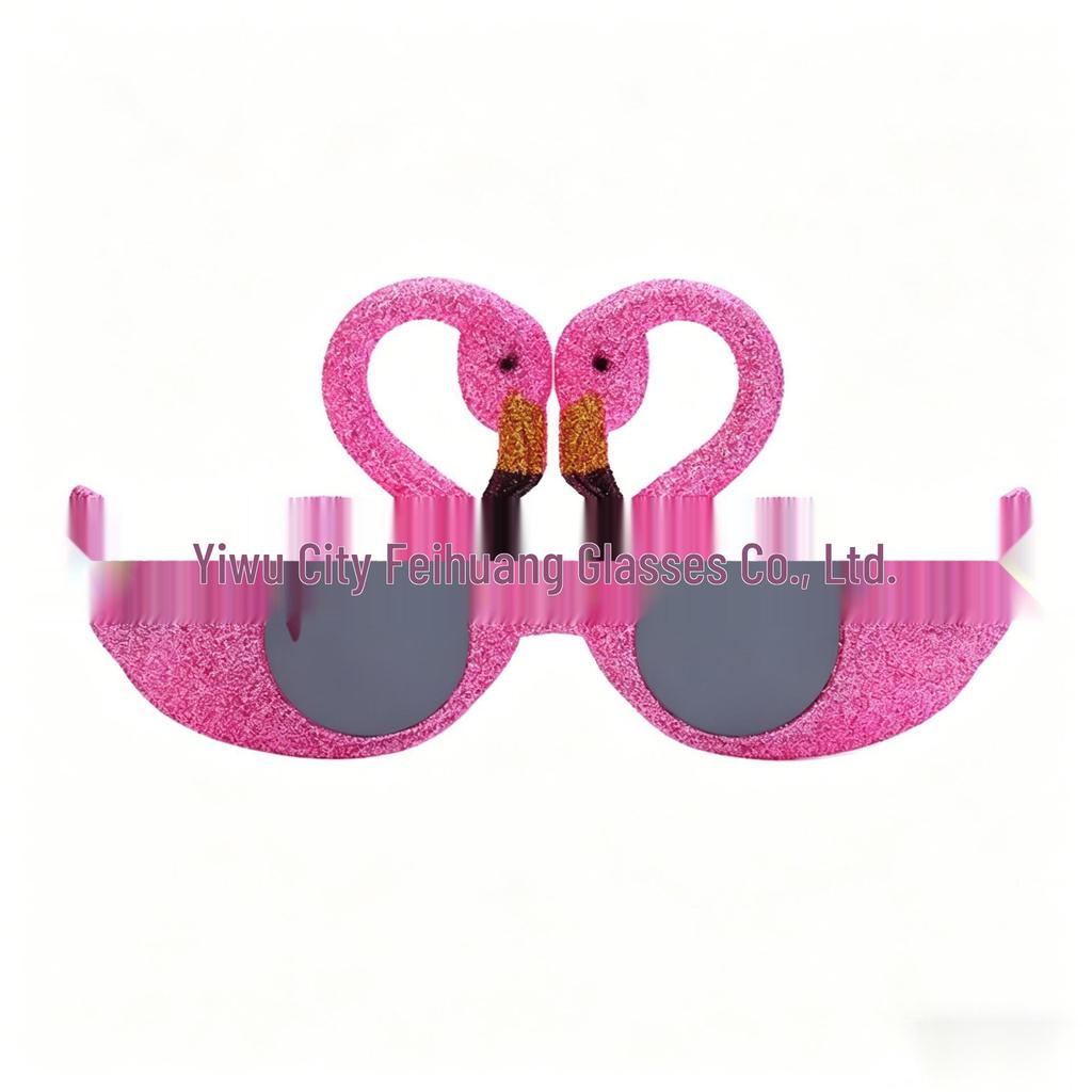 Hawaiian Beach Party Glasses: Coconut Tree, Flamingo, Parrot, Ice Cream, Flower & Wine Glass Fun