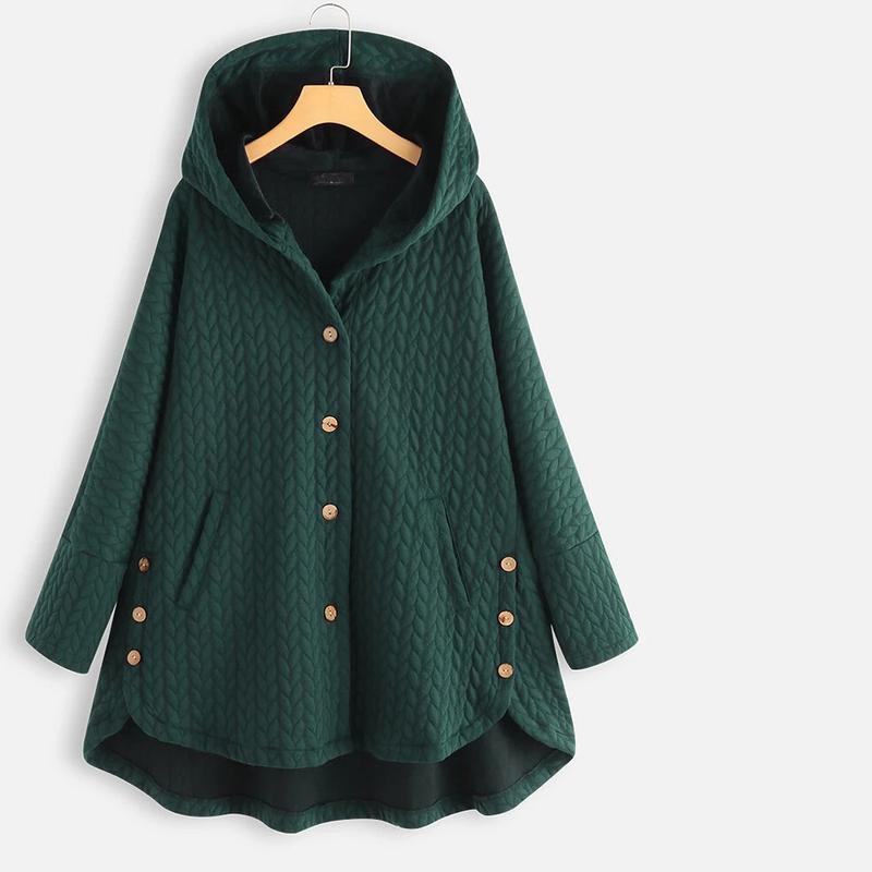 M-8XL Damen Frühling und Herbst Lange Kapuze Damen Casual Damen Normale Kapuze Lose Jacke