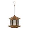 BHBL Large Capacity Garden Bird Feeder Heavy Duty Iron Bird Food Bowl Squirrel Proof Hanging Parrot Feeding Station Outdoors