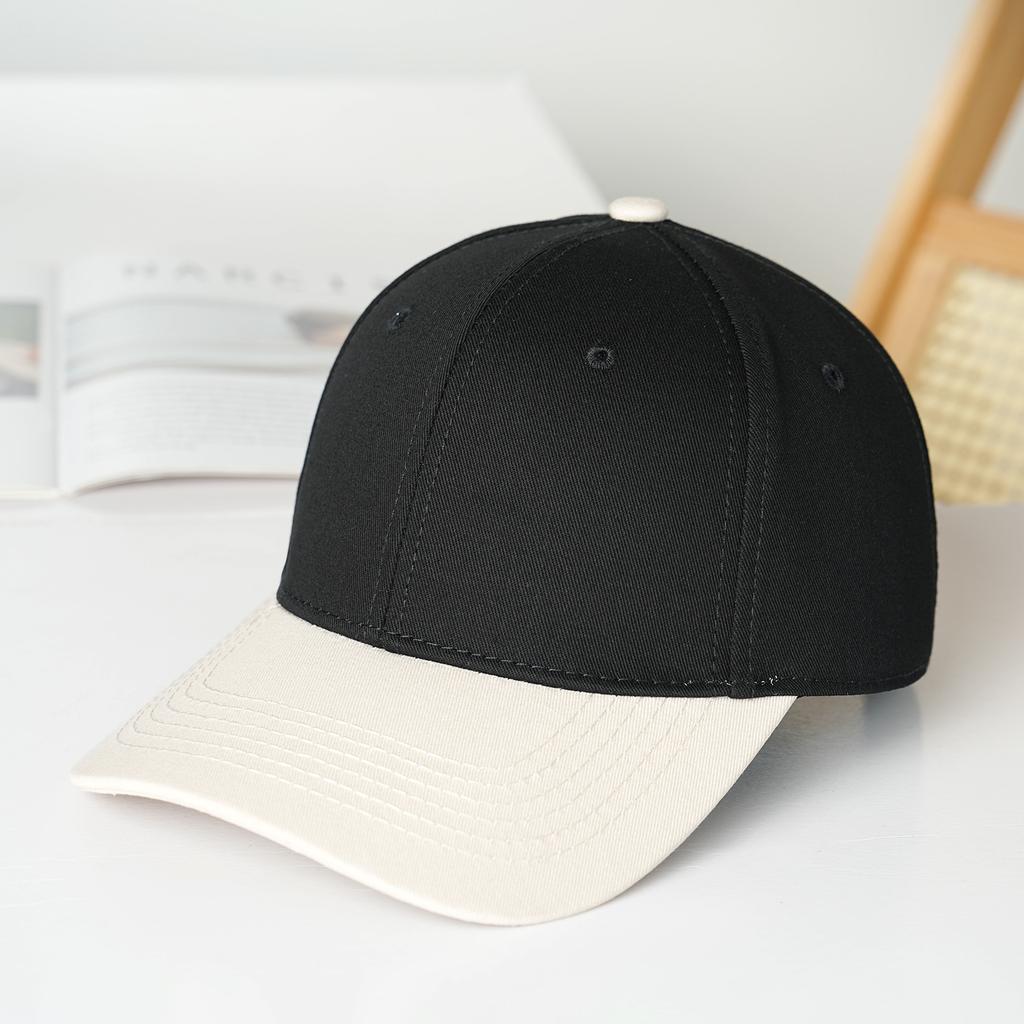 Baumwolle Hartschalen-Baseballkappe farblich passend Mode Pendler vielseitige Freizeitkappe Studentenmütze Outdoor-Baseballkappe