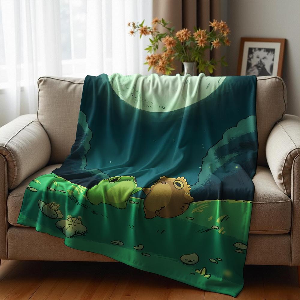 Frigid Iceboat Anime Cartoon Flannel Blanket Soft Warm Throw for Bedroom Sofa Car Kids Holiday Gift