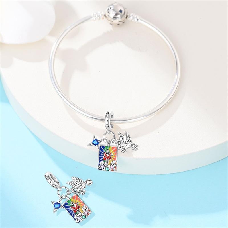 Charms Copper Angel Prayer Cross Bible Series Charms Beads Fit 3Mm Original Bracelets Diy Easter Jewelry Gifts