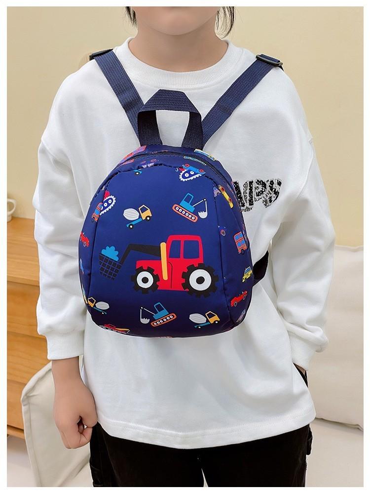 Cartoon Car Dinosaur Printed Backpack Oxford Fabric Texture For Use Nursery