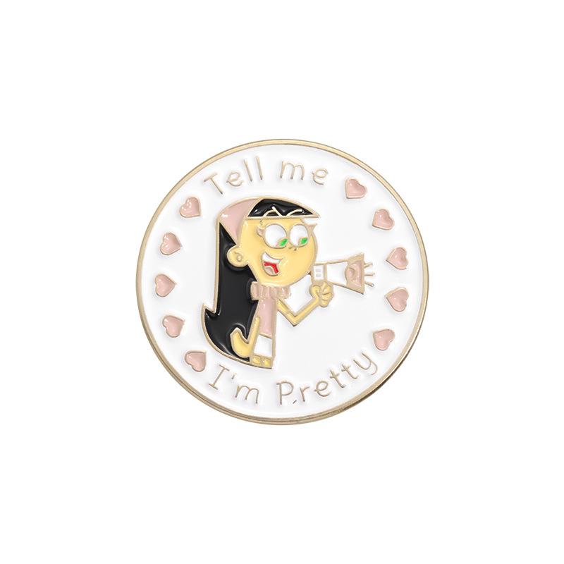 

Cartoon Chic Character Alloy Brooch Multifunctional Decorative Badge For All