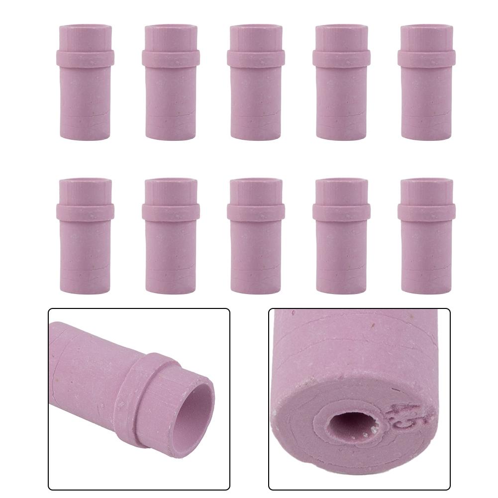 10 Pezzi Punta Ceramica Sabbiatrice Rosa Forte Resistenza all'Usura