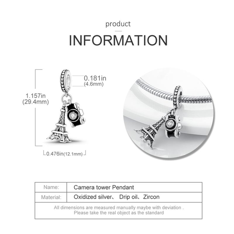 Original Charm Copper Landmark Building Series Charm Bead Fit 3Mm Original Bracelet For Women Diy Fine Jewelry Gift