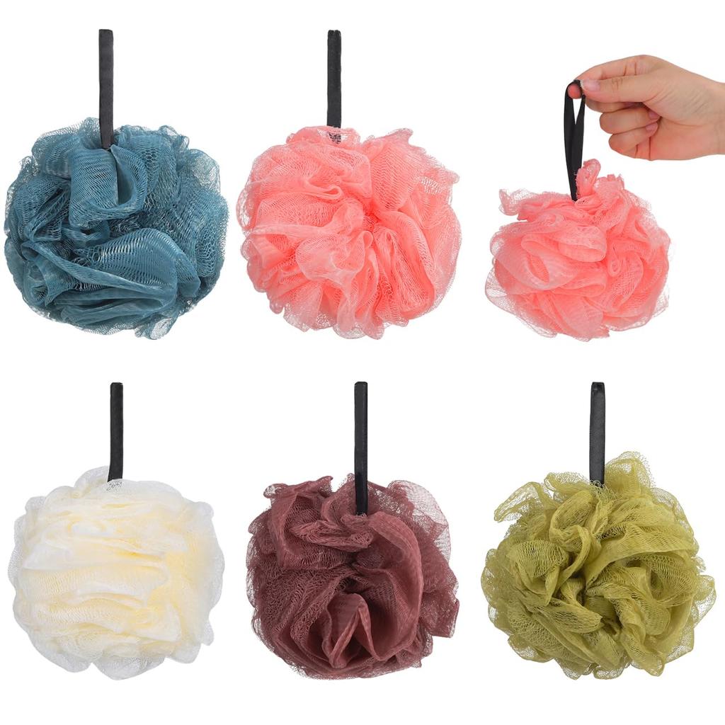 NUOLUX Body Wash Body Bath Foaming Super Gentle On the Flower Soap Can Also Be Used To Wash Your Bathroom Set of 5 Ball, Sponge, Net, Fluffy,