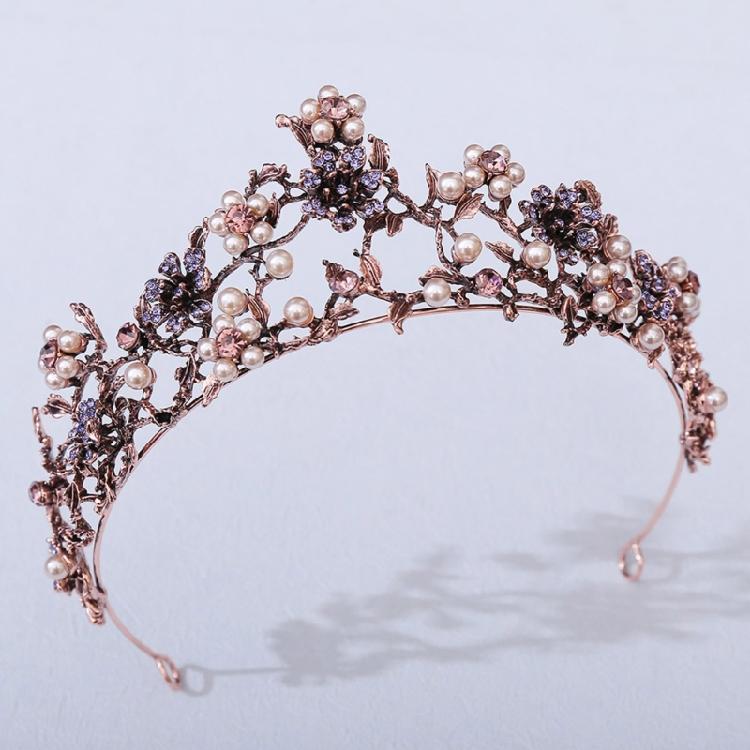 Beautifully Crafted Crystal Crowns Crystal Diadems with Flower and Leaves for Birthdays and Evening Parties
