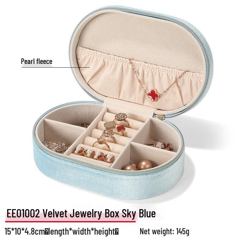 

Элегантная мини-шкатулка для хранения ювелирных изделий для серег, колец и ожерелий 15*10*4.8 cm