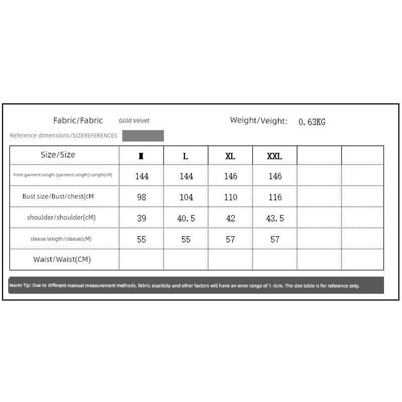 2023 Split Long Sleeve Fall and Winter Women's Clothing Embroider Gold Velvet Indonesia Middle East Belt Long Large Size Dress Dress