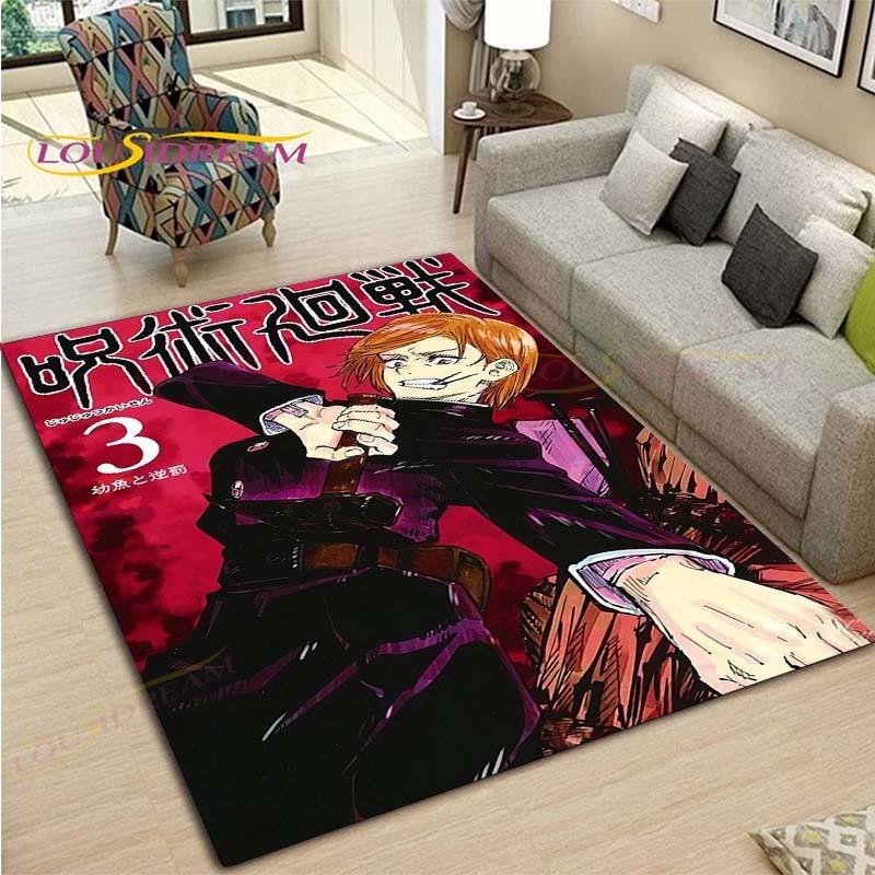Cartoon Jujutsu Kaisen Floor Mat Door Mat Bathroom Non-slip Carpet Anime Carpet Printing Floor Mat Carpet